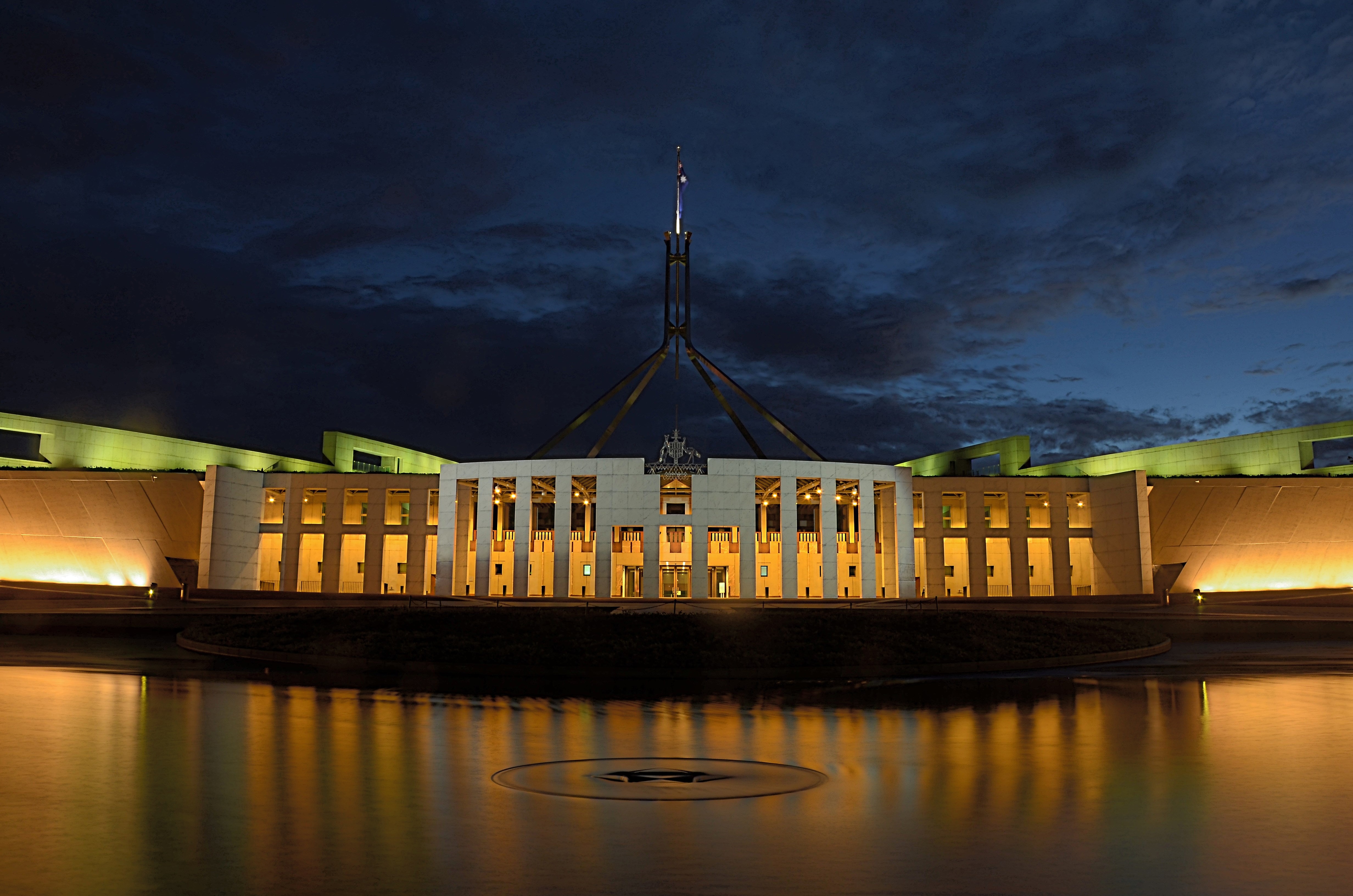 Australia Parliament House - white concrete building