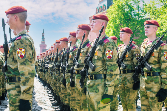 Russian soldiers in Red Square in 2019.