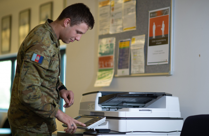 Cadet using printer