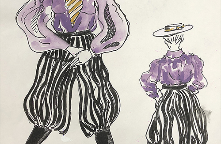 © Estate of Peter Corrigan: 'Costume designs for The Cherry Orchard', Papers of Peter Corrigan [MSS 245, Box 5, Folder 32]